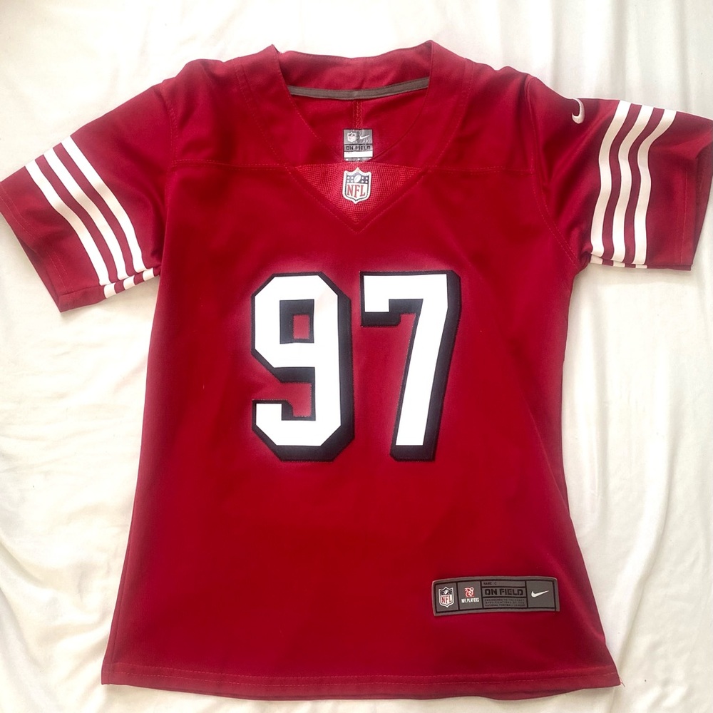 Nike Red and White Jersey with Number 97